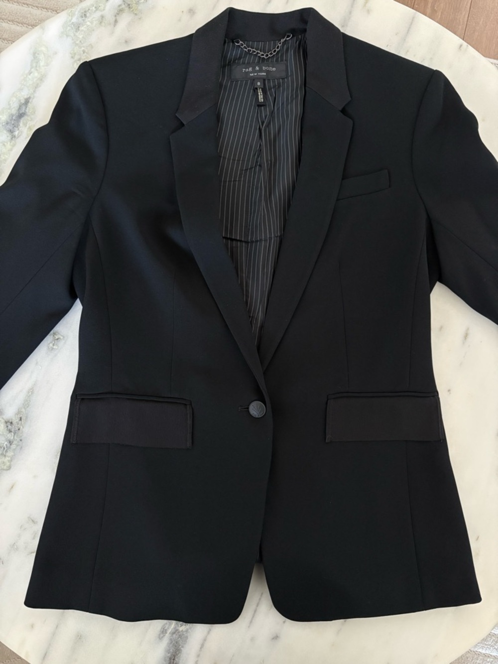 rag & bone Black Single-Button Women's Blazer